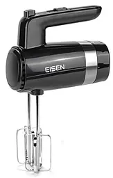 Міксер Eisen EHM-50, Black|Silver, 500W, ручний, 5 швидкостей, вінчики, гаки для замісу тіста, підставка для насадок, захист від перегріву - мініатюра 4