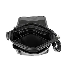 Класичний чоловічий месенджер з клапаном TIDING BAG t003A чорний - мініатюра 2
