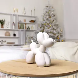 Статуетка декоративна МВМ My Home Пес з кульки біла (DH-ST-06 WHITE) - мініатюра 4