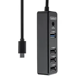 Хаб розгалужувач мультипортовий адаптер Earldom Usb-C на 4 Usb виходи et-Hub08 4 in 1 Hub