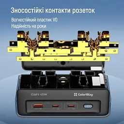 Мережевий фільтр , 2 розетки, 2 м, Dark Blue ColorWay teh0028206 - мініатюра 5