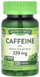 Кофеїн плюс екстракт зеленого чаю Nature's Truth Caffeine Plus Green Tea Extract 220 мг 120 таб