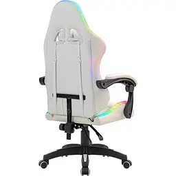 Крісло ігрове Defender Energy, Клас 4, 50 мм, PU, RGB, біле - мініатюра 5