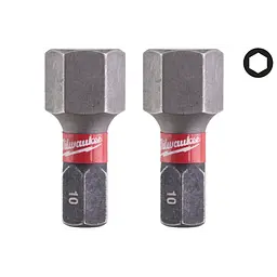 Біта SHOCKWAVE MILWAUKEE, Hex10, 25мм, (2 шт) (заміна на 4932500384)