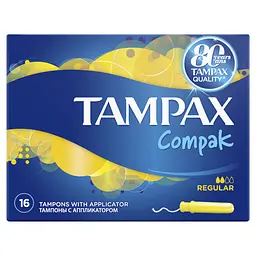Тампони Tampax Compak Regular Duo, з аплікатором, 16 шт. - мініатюра 3