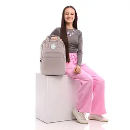 Рюкзак GoPack Teens 122M-2 Бежевий (GO26-122M-2) - мініатюра 23