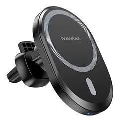 Автомобільний тримач для телефону з бездротовою зарядкою Borofone BH201 MagSafe 5W-15W - мініатюра 3