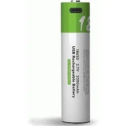 Акумулятор 18650 Smartoools 2000 mAh 3.7V батарейка із вбудованою зарядкою Type-C