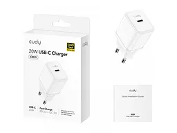 Мережевий зарядний пристрій CUDY 1xUSB 20 W, GaN, 1xUSB-C, QC+PD 3.0 (CH20_EU) - мініатюра 4