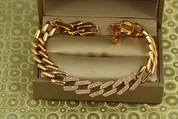 Браслет Xuping Jewelry Роскіш ланок 17 см золотистий