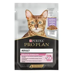 Влажный корм для котов Purina Pro Plan Delicate с индейкой в соусе 85 г 12457641