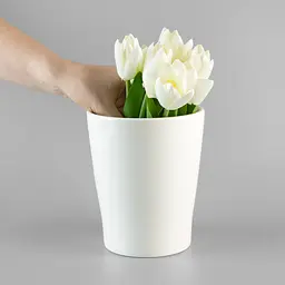Горщик для квітів МВМ My Home, 16 см, білий (DH-FLOWERS-29 WHITE) - мініатюра 7