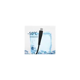 Дата кабель USB 2.0 AM to USB-C 1.0m 2.4A silicone black Denmen (DM-D42T-BK) - мініатюра 5