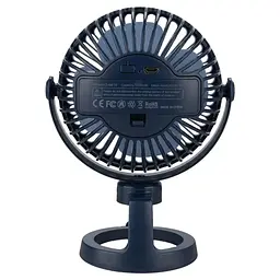 Вентилятор XO MF78 4-inch desktop/bracket adjustable angle fan на акумуляторі 1200 мА·год блакитний - мініатюра 2