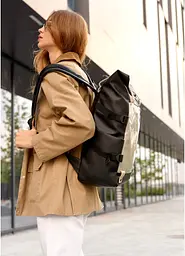 Жіночий рюкзак Sambag RollTop Hacking чорно-сірий 41 x 30 x 16 см (24460130) - мініатюра 10
