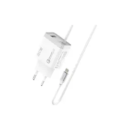 Зарядний пристрій Promate 20 Вт PD Lightning + USB QC 3.0 (icharge-pdqc3.white)