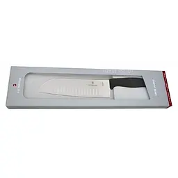 Кухонний ніж Victorinox SwissClassic Santoku лезо 17см ріфл. з чорн. ручкою у подар.упак. - мініатюра 2