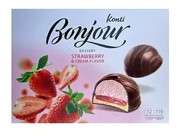 Десерт КОНТІ "Bonjour" Полуниця з вершками 348г