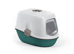 Stefanplast Furba Top Chic - Закритий туалет для котів з системою просіювання ізумрудний
