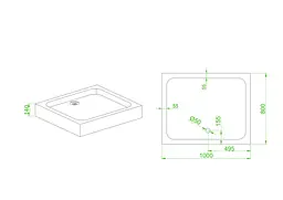 Душовий піддон Mixxus Hard з сифоном прямокутний ST01-100x80x13 New діаметр зливу 52 мм MI8430, Білий - мініатюра 8