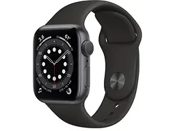 Смарт-годинник Apple Watch Series 6 40mm Space Gray Aluminum Case with Black Sport Band (MG133) - мініатюра 1