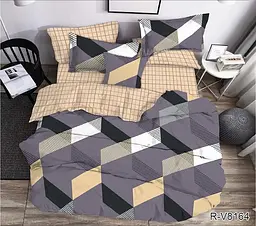 Комплект постільної білизни з компаньйоном (R-V8164) Євро TAG tekstil pbe0036863 - мініатюра 1