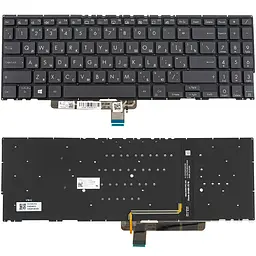 Клавіатура для ноутбука ASUS (UX564 series) rus, black, без фрейма, підсвічування клавіш