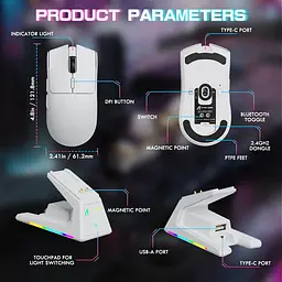 Миша Attack Shark X1 Wireless White (X1W_AS) [176676] - мініатюра 9