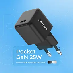 Зарядний пристрій Proove Pocket GaN 25W (Type-C) black (WCPG25010201) - мініатюра 6