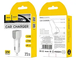 Адаптер ОЗУ Hoco Z23 dual-port car charger 2USB 2.4A - мініатюра 5