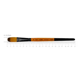 Пензель синтетика овальна Flame 1368FR №16 коротка ручка ROSA (4823098534662)