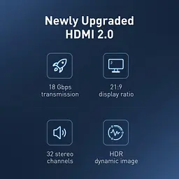 Кабель Baseus High Definition Series HDMI To HDMI Adapter Cable 1.5m WKGQ030201 Black - мініатюра 4