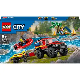 Конструктор LEGO City Пожарный внедорожник со спасательной лодкой 301 деталь (60412)