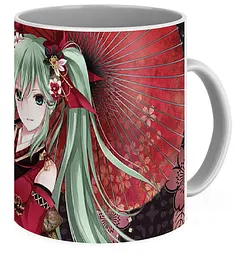 Кружка GeekLand Вокалоїди Vocaloid Хацуне Міку Hatsune Miku японський фон VC 02.06 - мініатюра 2