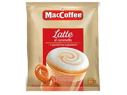 Кава розчинна MACCOFFEE 22г МАК 20шт 3В1 ЛАТТЕ КАРАМЕЛЬ