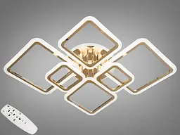 LED люстра на пульті з димером і різнобарвним підсвічуванням, 150W