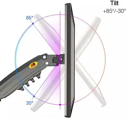 Кронштейн для монітора на стіл, тримач для монітора vesa 75x75, 100x100 NB Monitor Mount H100 17"-30" - мініатюра 4