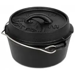 Казан-жарівня чавунна Petromax Dutch Oven ft1 плоске дно 0.9 л (1017-ft1-t)