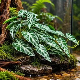 Штучна рослина Hobby Calathea 2 40x20 см (37715) для тераріуму, акватераріуму та палюдаріуму - мініатюра 4