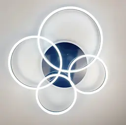 Сучасний світлодіодний світильник на 4 кільця Line.F A 55021/4 RGB BR BK - мініатюра 3