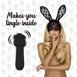 Мінівібратор FeelzToys Mister Bunny Black з двома насадками - мініатюра 3