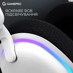 Навушники GamePro Asgard Bragi 7.1 RGB Tri-Mod White бездротові (HSW250W) - мініатюра 9