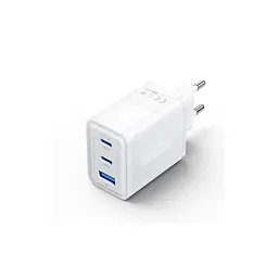 Зарядний пристрій Vention 2xUSB-C PD 65 Вт + 1xUSB QC 3.0 60 Вт GaN білий (FERW0-EU)