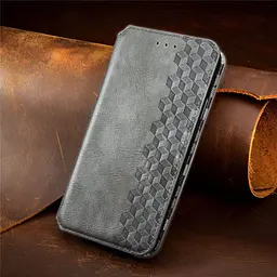 Шкіряний чохол-книжка GETMAN Cubic (PU) для Xiaomi 13 Pro Сірий - мініатюра 4