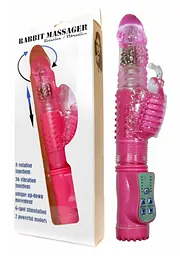 Вібратор-кролик Boss Series Rabbit Massager 24.5 см рожевий - мініатюра 5