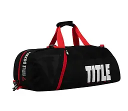 Спортивна сумка TITLE Boxing Champion Sport Bag/Backpack Black/Red (TBAG46 BK/RD) - мініатюра 2