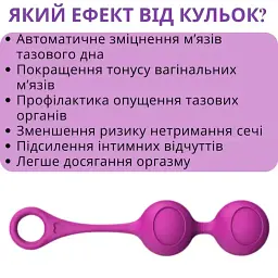 Вагінальна кулька I’MCUM Sweet Hear Подвійна Для тренування мʼязів тазового дна Фіолетова (IM-KGE202) - мініатюра 3
