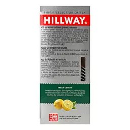 Чай чорний Hillway Fresh Lemon 37.5 г (25 шт. х 1.5 г) (659390) - мініатюра 3