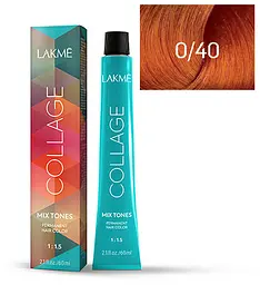 Крем-фарба для волосся Lakme Collage Mix Tones Hair Color відтінок 0/40 (помаранчевий) 60 мл - мініатюра 2