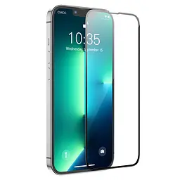 Захисне скло Hoco Guardian shield series full-screen 5D large arc tempered glass set for iP12 Pro Max (G16) Black - мініатюра 3